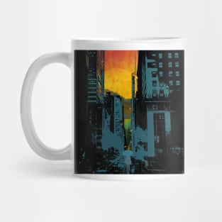 Night walk through the city Mug